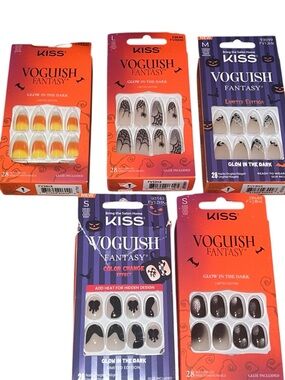 Bundle of 5 Kiss Limited Edition Glow in the Dark Nails